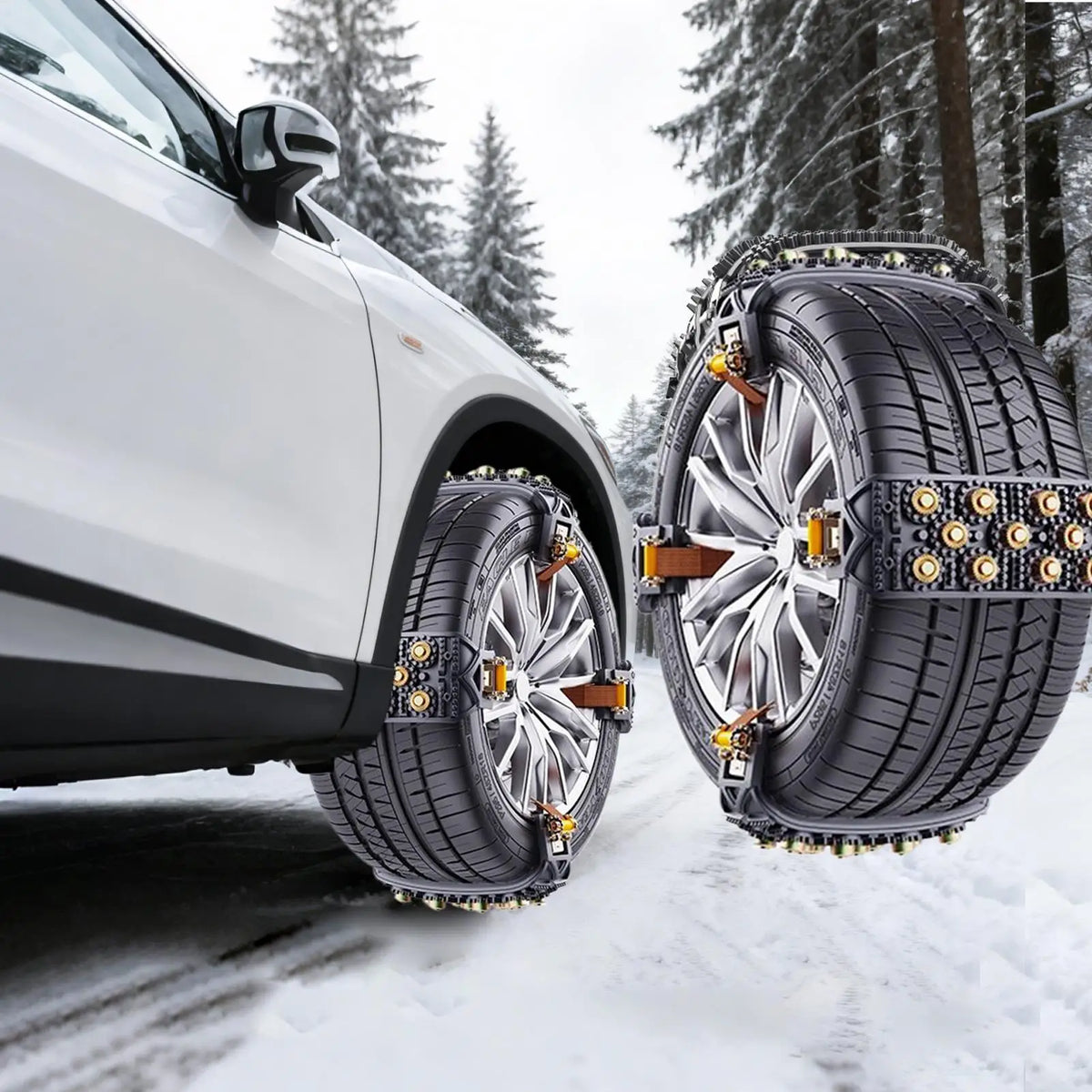 8-Piece Winter Tire Snow Chains | Fits 165–265mm Wheels