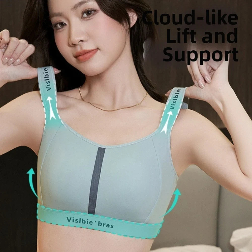 Seamless Wireless Sports Bra – Padded, Breathable & Adjustable