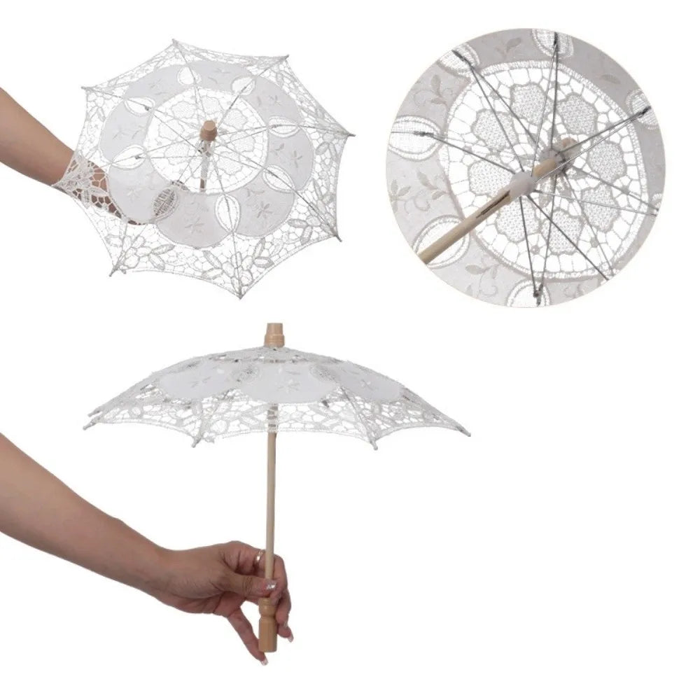 Embroidery Lace Parasol Umbrella – Wedding & Photo Prop