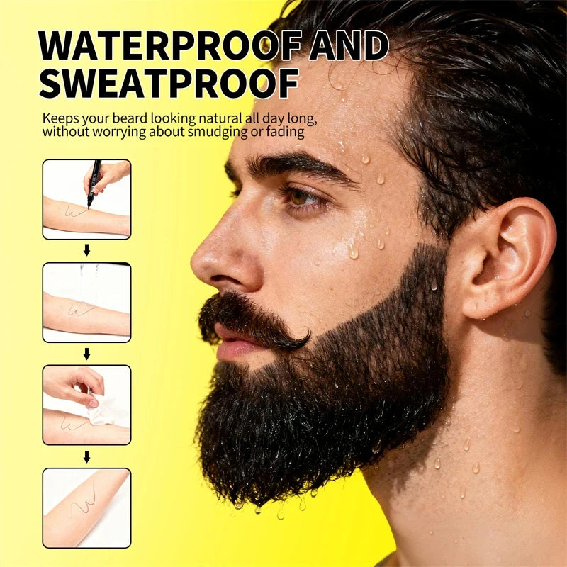 Sevich Waterproof Beard Filler Pen – Dual-Tip | Black & Brown