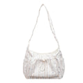 Japanese Minimalist Striped Canvas Dumpling Shoulder Bag