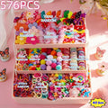576pcs Girls Hair Accessories – Butterfly Clips & Elastic Bands