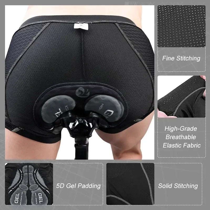 X-TIGER Men's 5D Gel Pad Cycling Underwear Shorts | MTB & Road
