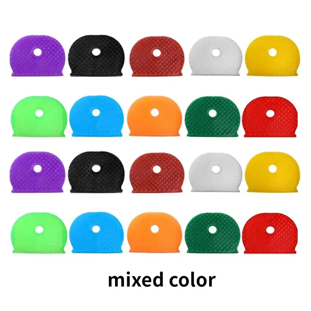 10pcs Silicone Key Sleeves Mixed Colors – DIY Key Ring Markers
