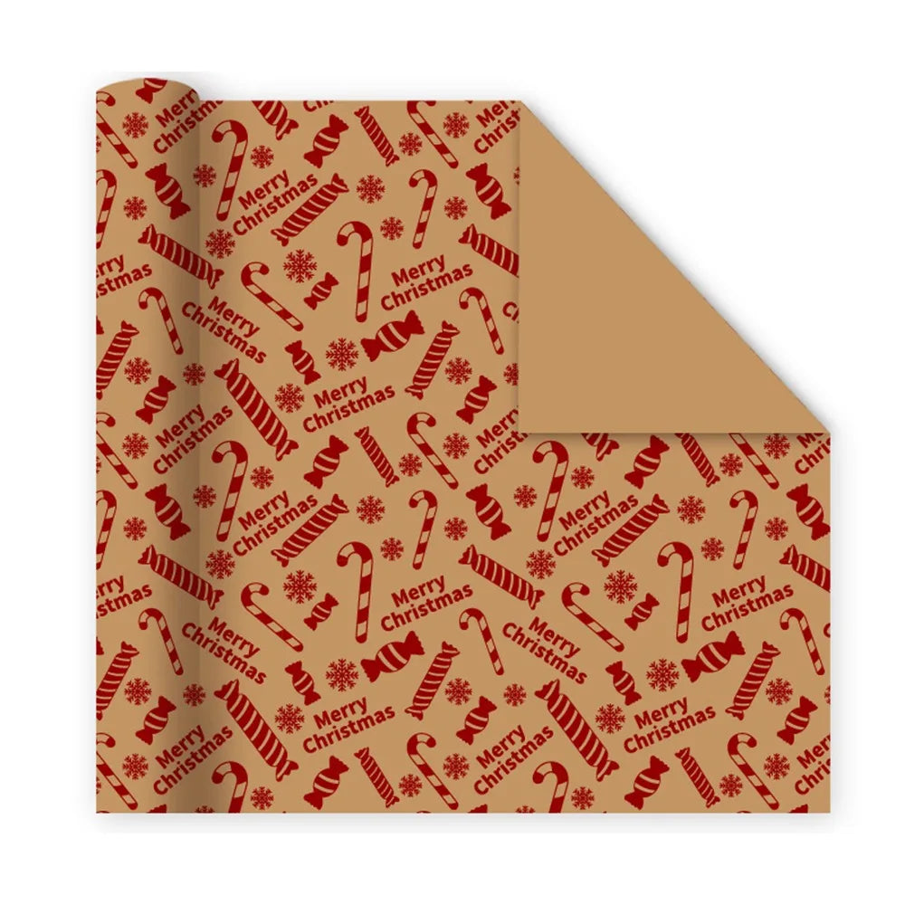 Vintage Christmas Gift Wrapping Paper – Santa & Tree DIY Craft