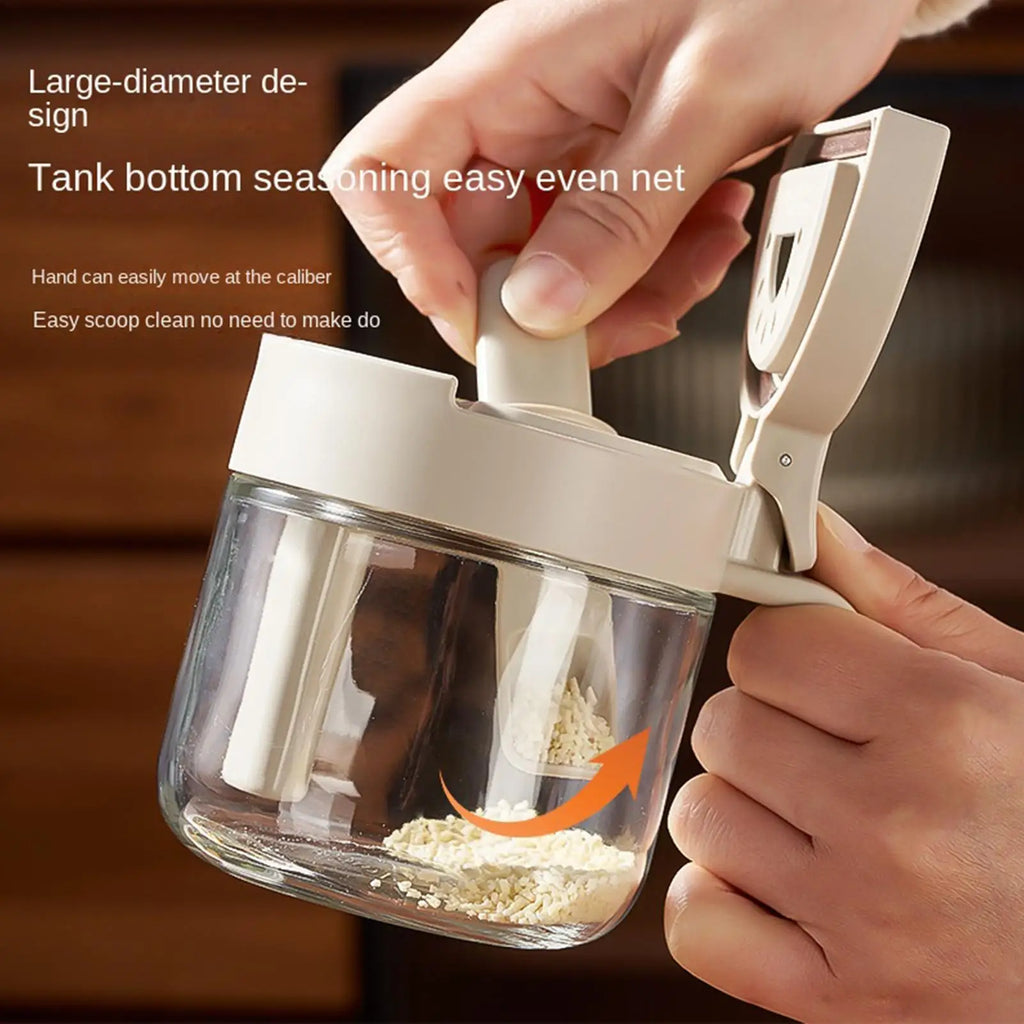 Leak-Proof Seasoning Jar with Spoon & Lid | 380ml Kitchen