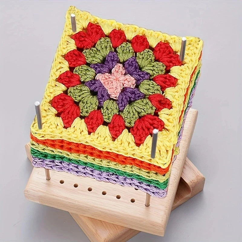 Wooden Crochet Knitting Board – DIY Wool Shaping Block Pad