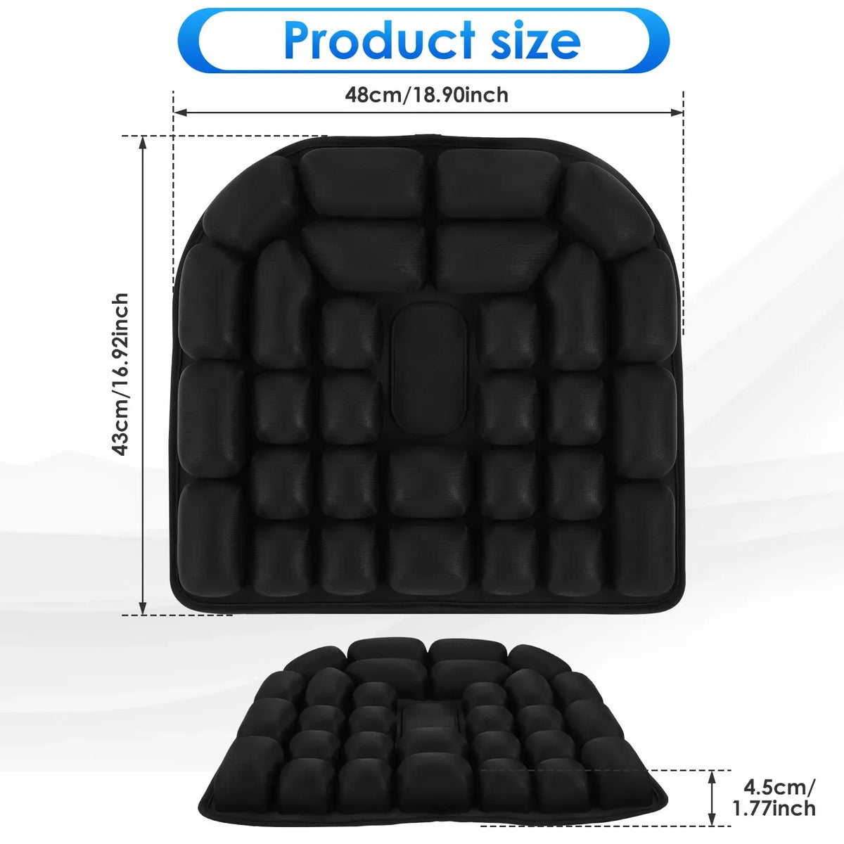 Inflatable 3D Air Cell Seat Cushion – Office, Car & Travel