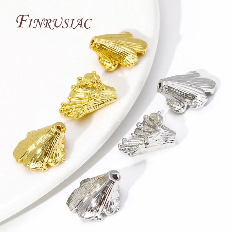 Morning Glory 18K Gold Plated Flower Bead Caps – DIY Jewelry