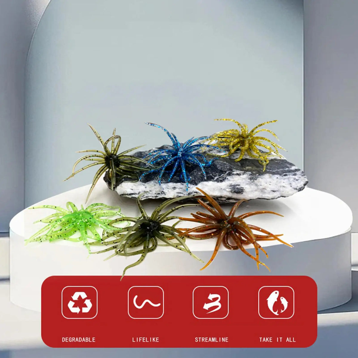 Sea Urchin Soft Silicone Fishing Lure 2 Pack – Bass & Saltwater