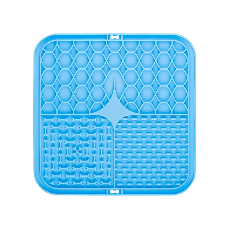 Slow Feeder Lick Mat for Dogs – Suction Silicone Pad