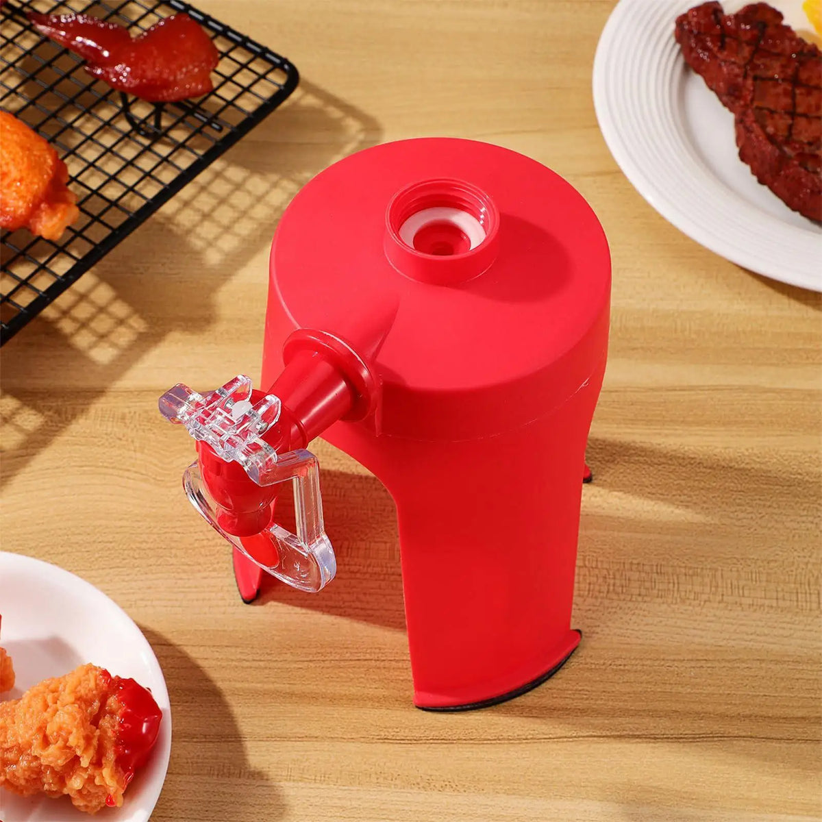 Hand-Press Inverted Soda Dispenser for Parties | Carbonated