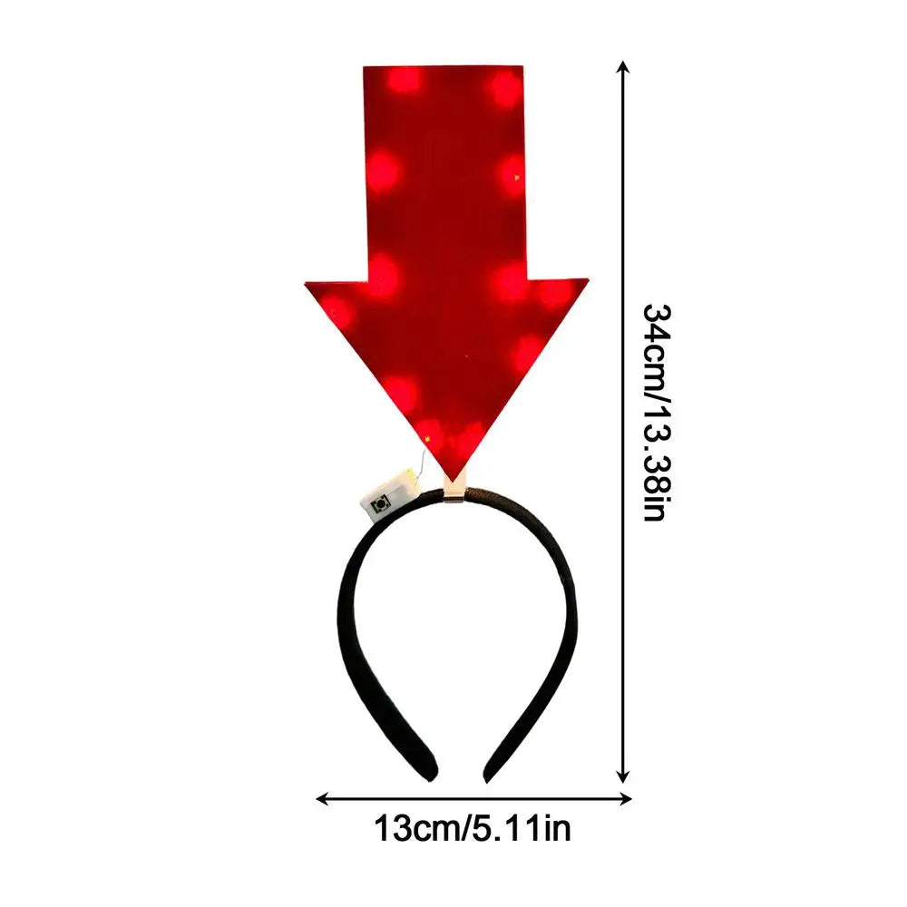 Light-Up Arrow Headband | Glow Party Accessory, Unisex