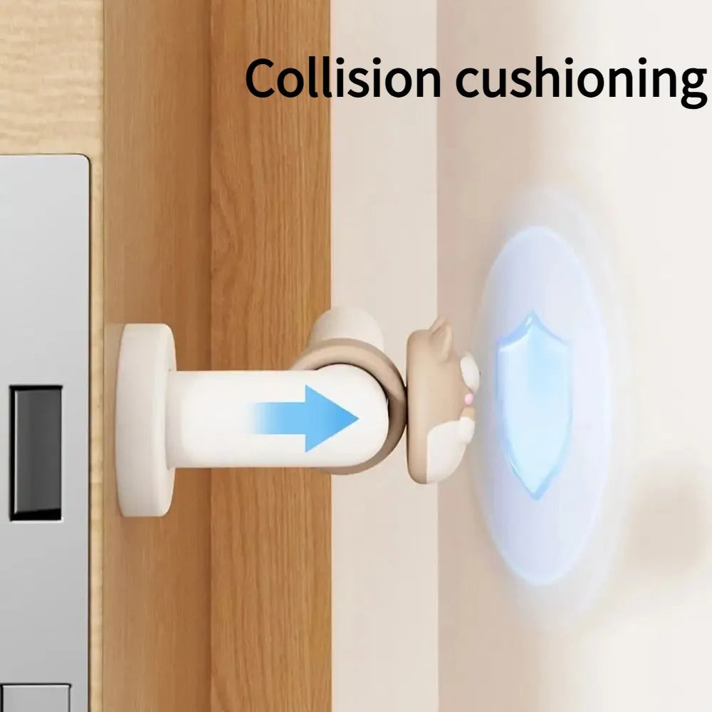 Silicone Door Handle Bumper Pad – Cartoon Anti-Shock Door Stopper