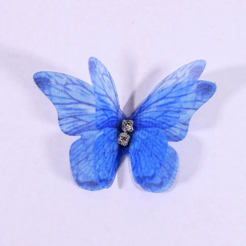 50Pcs 3D Organza Butterfly Appliques – Colorful Mesh Patches