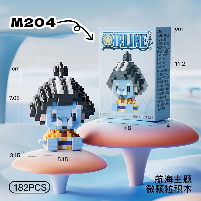 One Piece Anime Mini Block Figures – 20 Styles | 3D Assembly Toy
