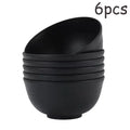 Unbreakable Black Plastic Salad Bowls 4/6/8 Pcs Microwave Safe