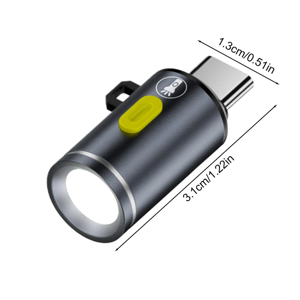 Type-C Rechargeable LED Pocket Flashlight – Waterproof Torch