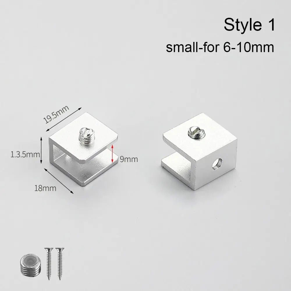 Zinc Alloy Glass Shelf Clamp Bracket for 6–12mm Glass