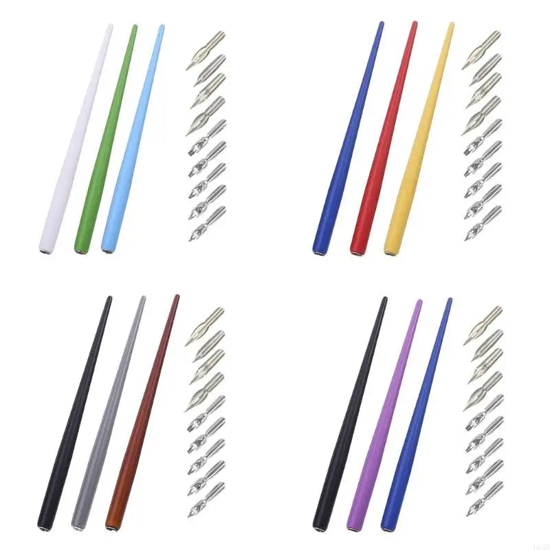 Wooden Dip Pen – Stainless Steel Nib for Calligraphy & Art