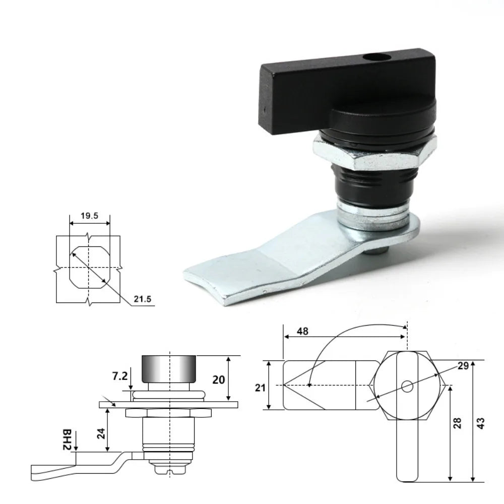 Stainless Steel Keyless Cam Lock for Cabinets & Distribution Boxes