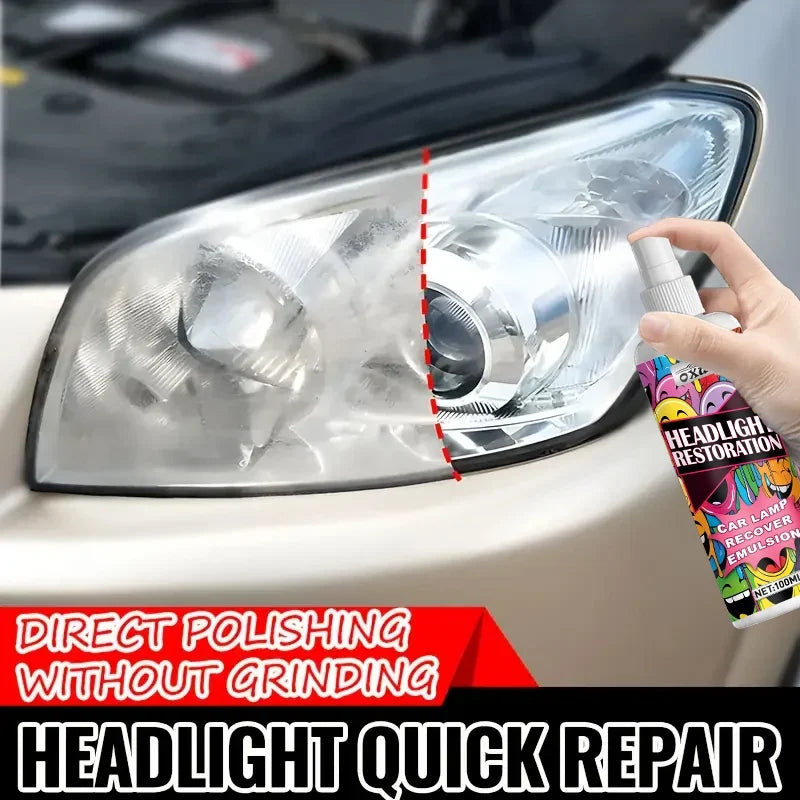 Car Headlight Restore Liquid – Polish, Brighten & Protect