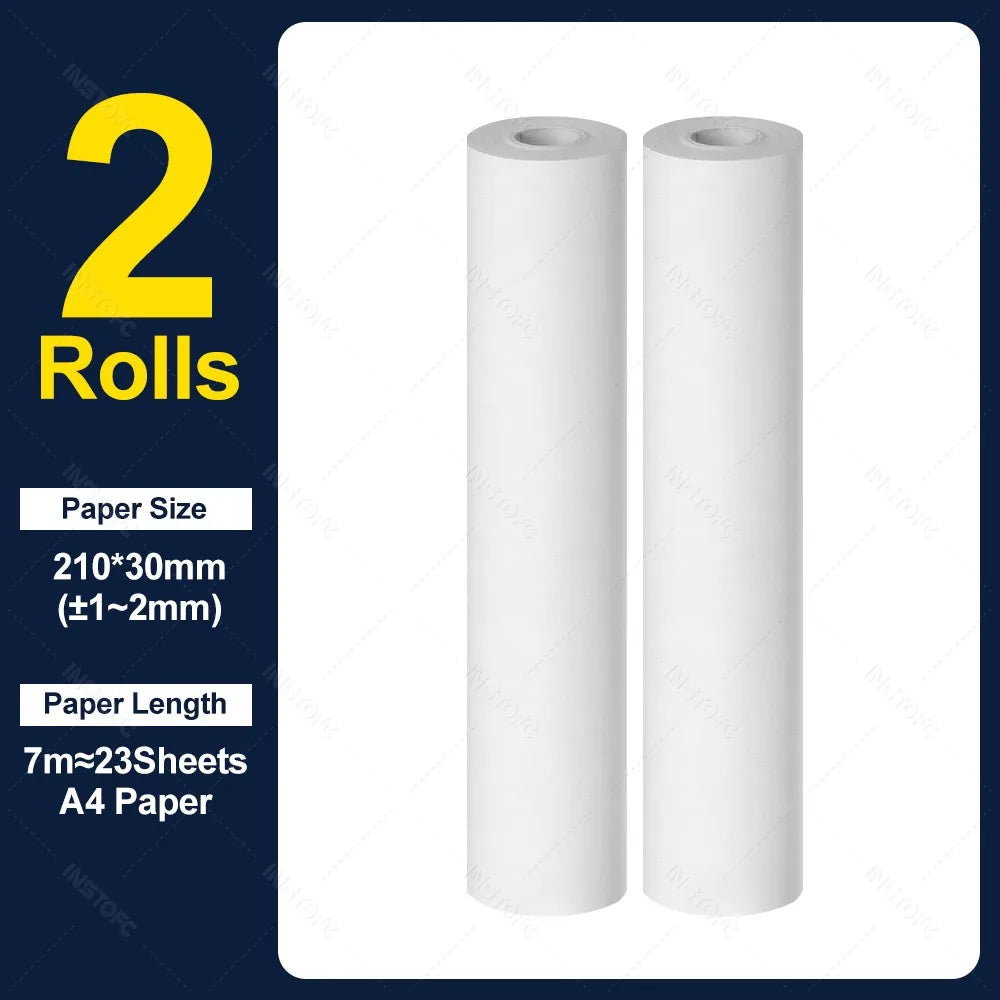 PeriPage A4 Thermal Paper Rolls 210mm BPA-Free – 7M Per Roll