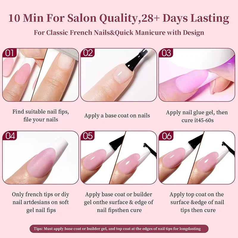 150Pcs Acrylic Press On Nails Full Cover False Tips – DIY Salon