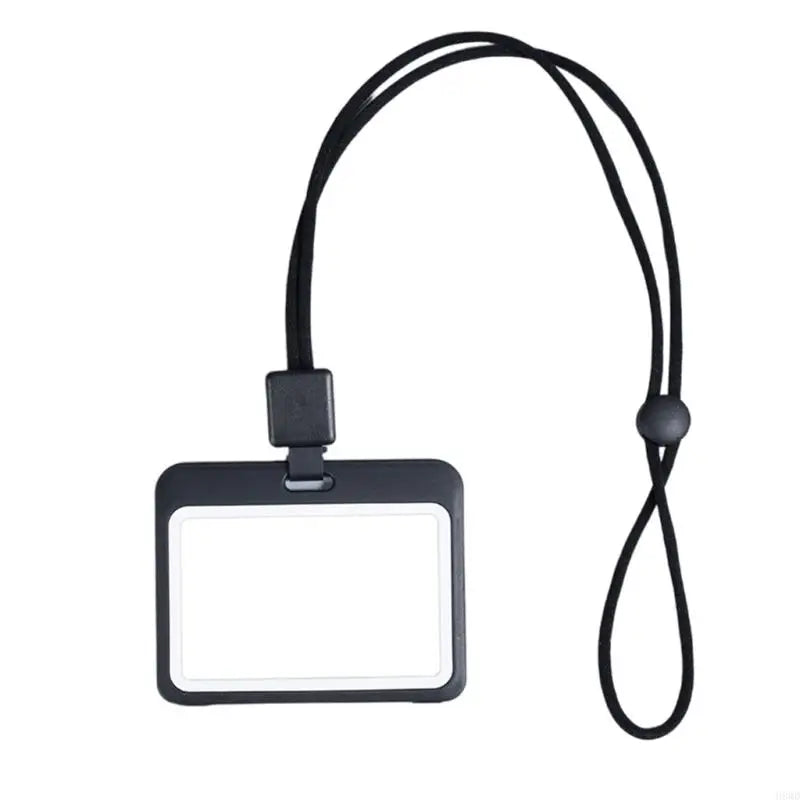 Retractable Lanyard & Clear Card Holder Badge Reel Set