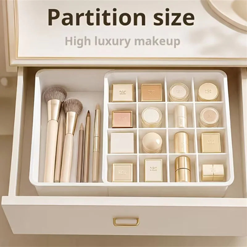 Telescopic Makeup Organizer – 5 & 16 Grid Expandable Drawer Box