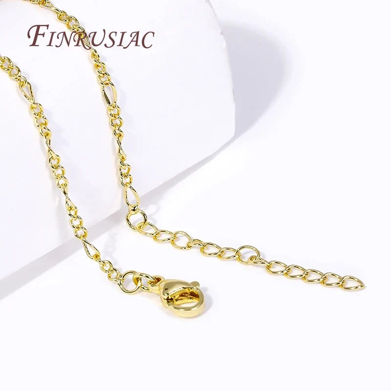18K Gold Plated Brass 2.5mm Thin Chain Necklace – DIY Jewelry