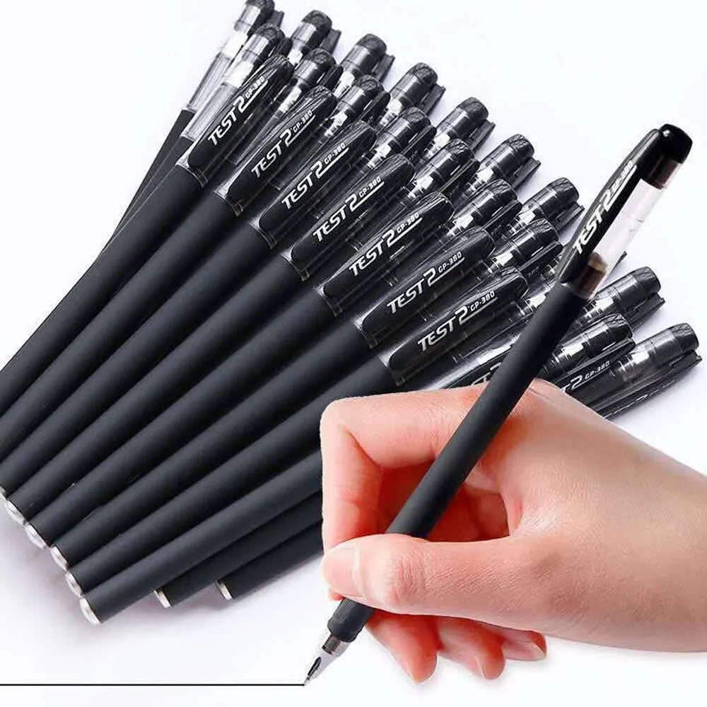 Gel Pens Set 0.5mm Bullet Tip – Black Blue Red Ink | School