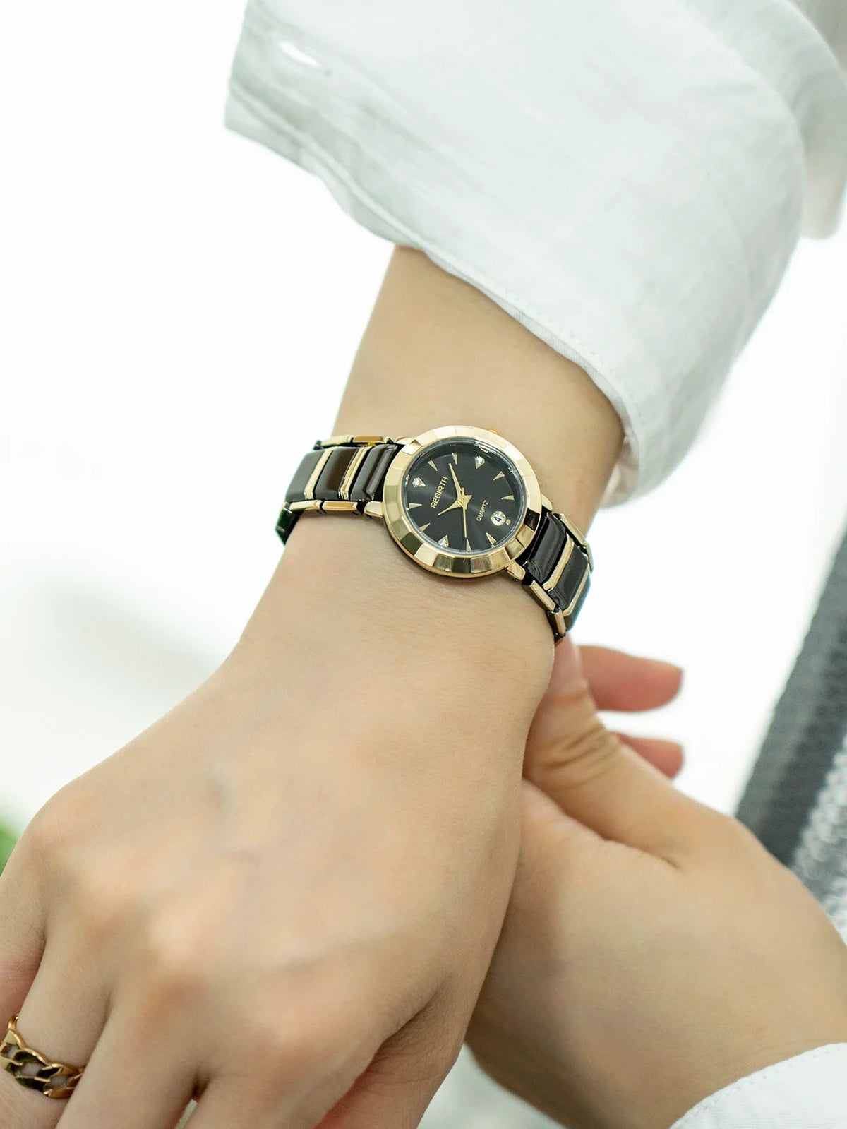 REBIRTH Women's Quartz Watch – Stainless Steel, Water-Resistant
