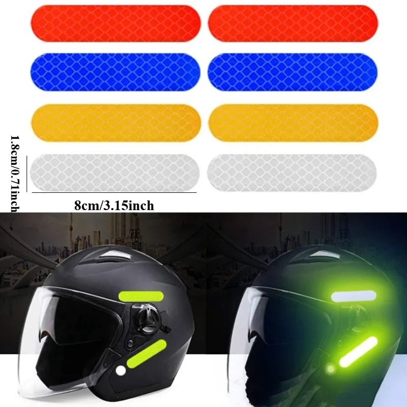 Reflective Stickers for Bike & Motorcycle Helmet – Waterproof