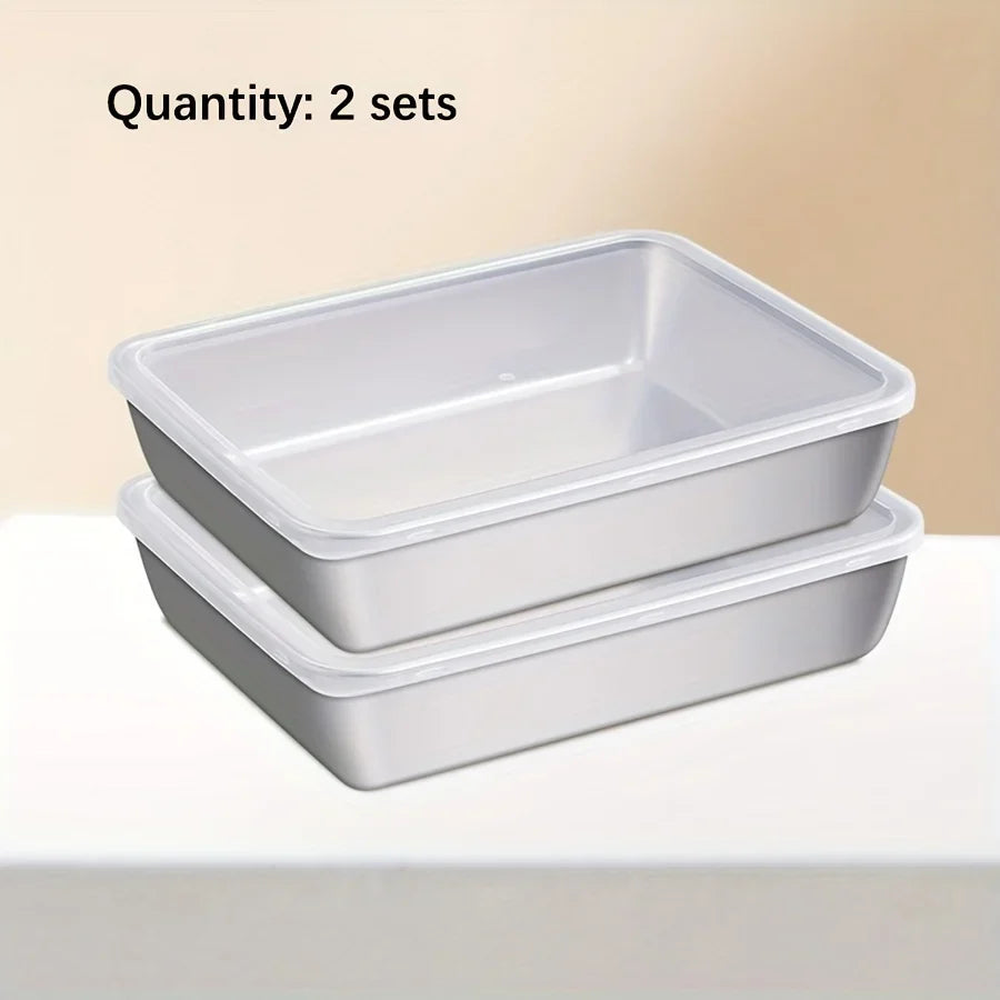 3-Piece Stainless Steel Airtight Food Storage Containers