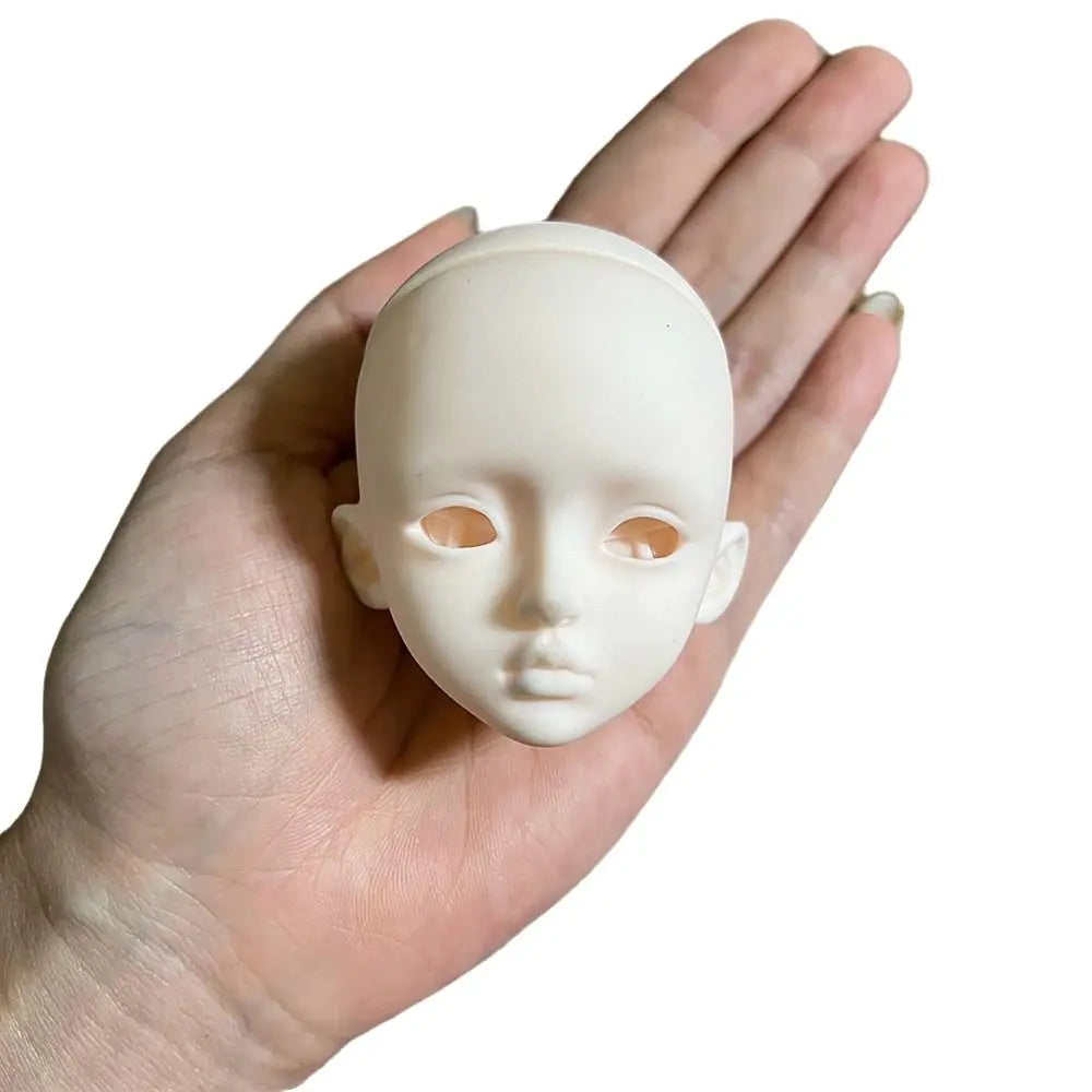 1/6 BJD MJD Doll Head Soft PVC Blank DIY Makeup Practice