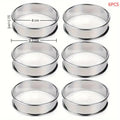 6PCS Stainless Steel Crumpet Baking Rings – Nonstick Mold Set