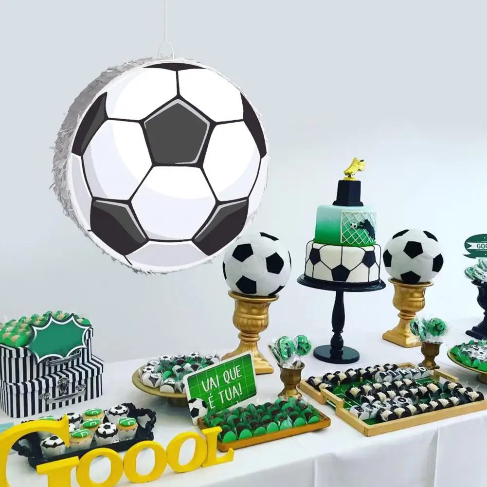Soccer Ball Piñata Set with Stick, Blindfold & Confetti
