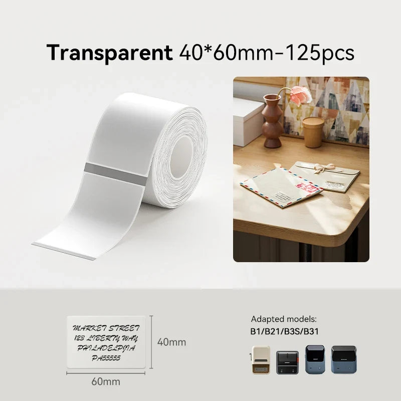 Niimbot Thermal Label Stickers – Waterproof & Oilproof Refills
