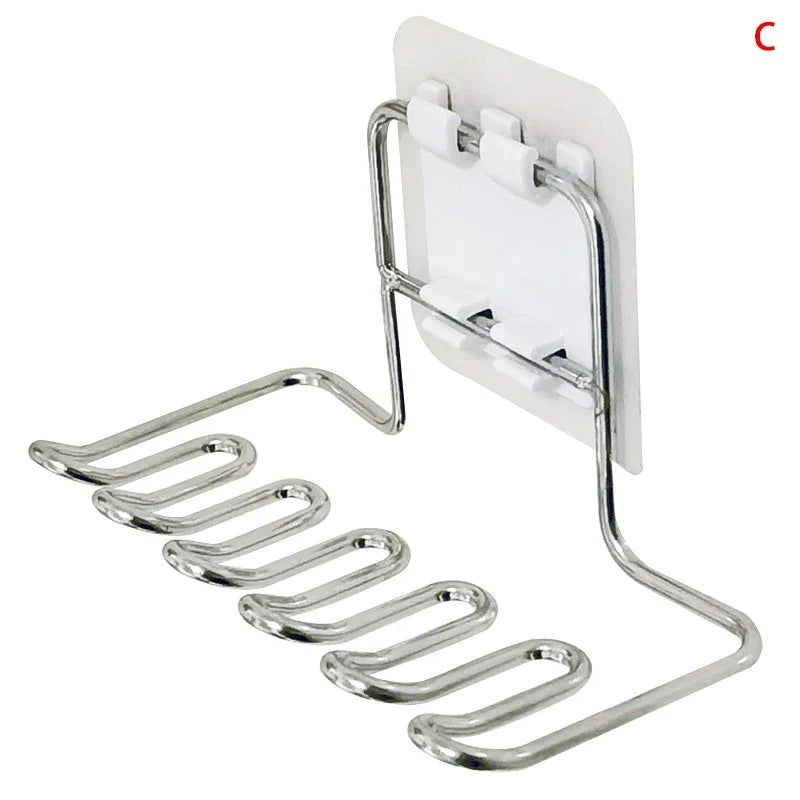 Wall Mount Stainless Steel Toothbrush & Razor Holder
