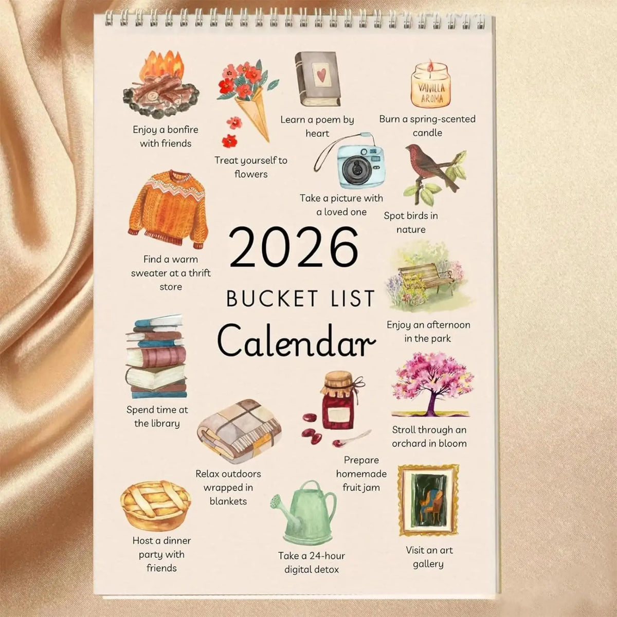 2026 Wall Calendar – 12-Month Goal Planner & Wall Decor