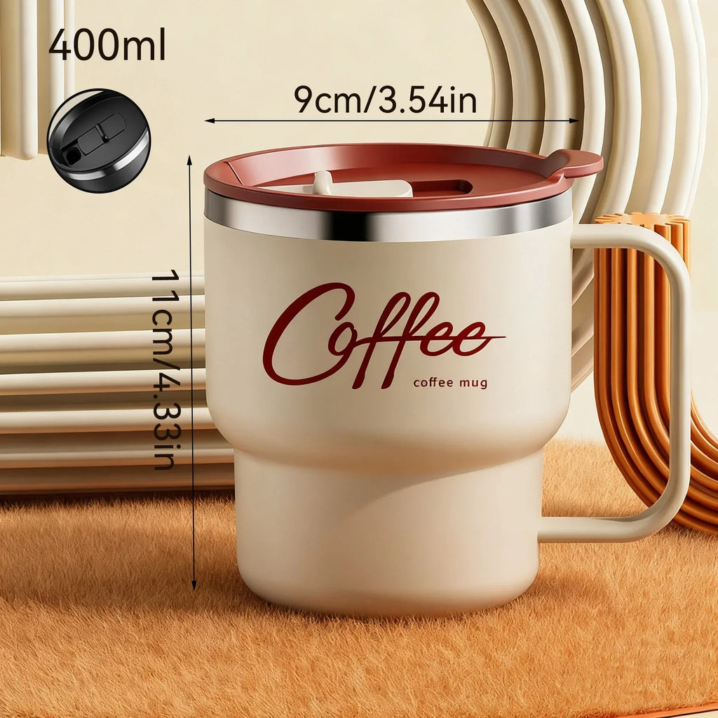 400ml Double Wall Stainless Steel Thermal Coffee Mug | Leak-Proof
