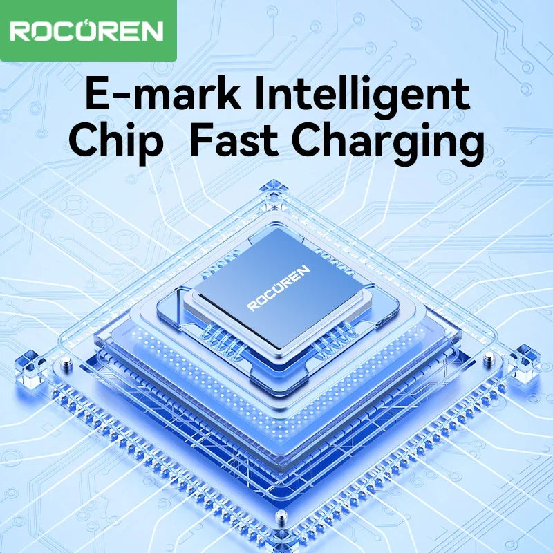 Rocoren 100W USB-C Cable 5A PD 3.1 Fast Charging – Samsung, Mac