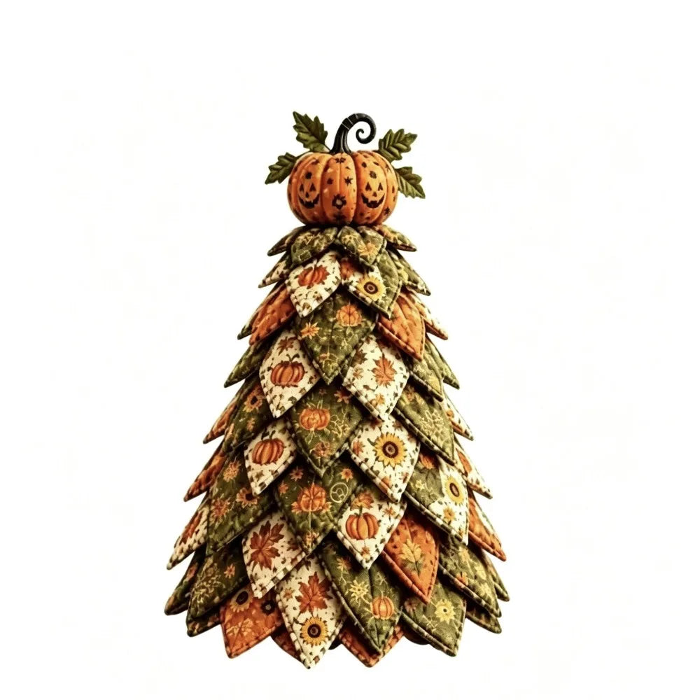 DIY Christmas Tree Patchwork Sewing Kit – Floral Fabric Set