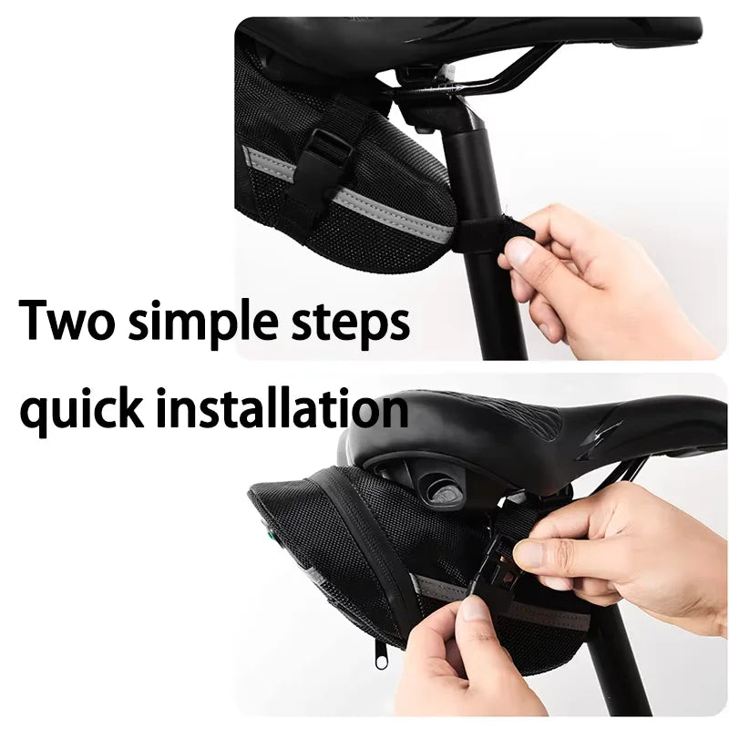 Rainproof Reflective Bike Saddle Bag | 600D MTB Rear Tail Bag