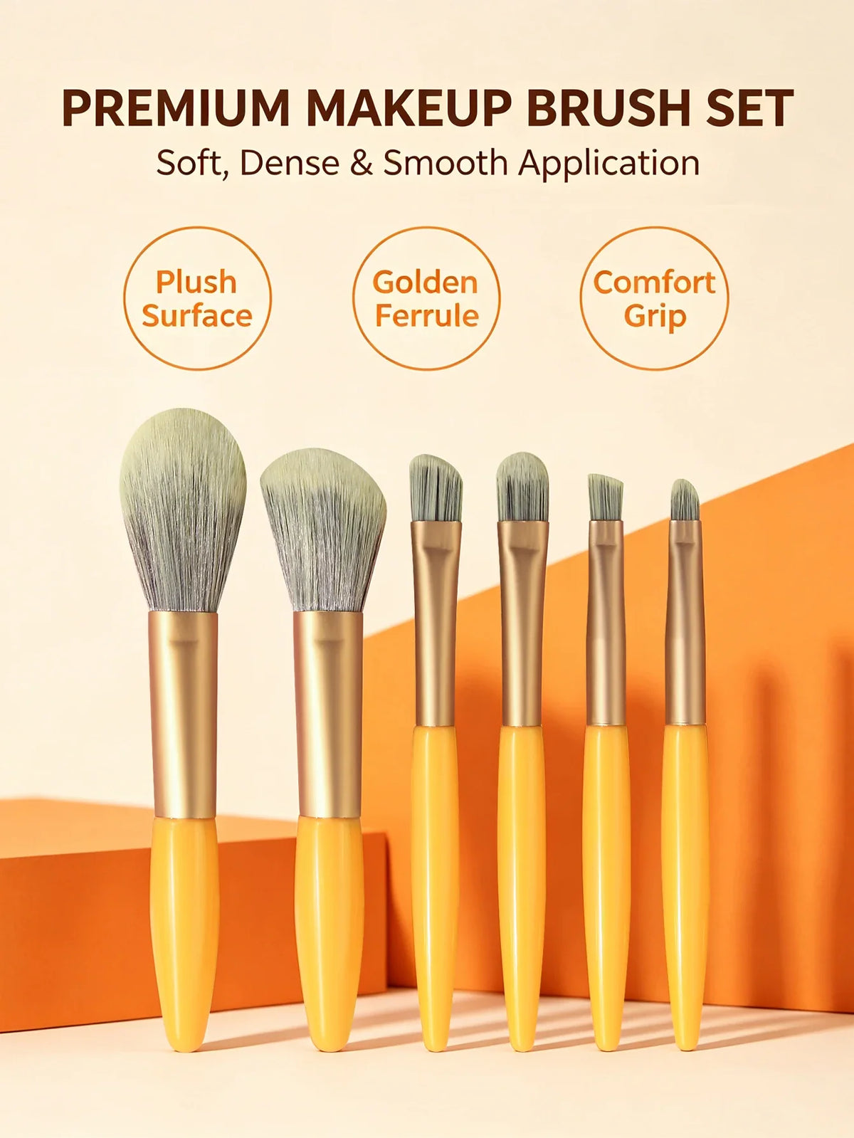 8-Piece Mini Makeup Brush Set – Foundation, Blush & Eye Shadow