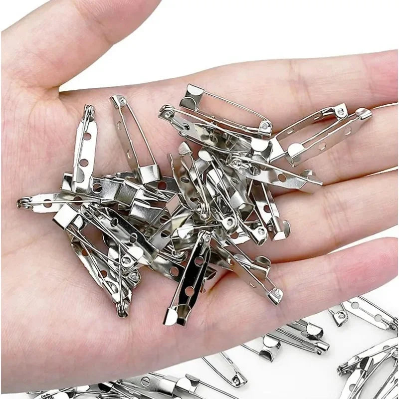 100pcs Stainless Steel Safety Pin Brooches – Jewelry Making Set