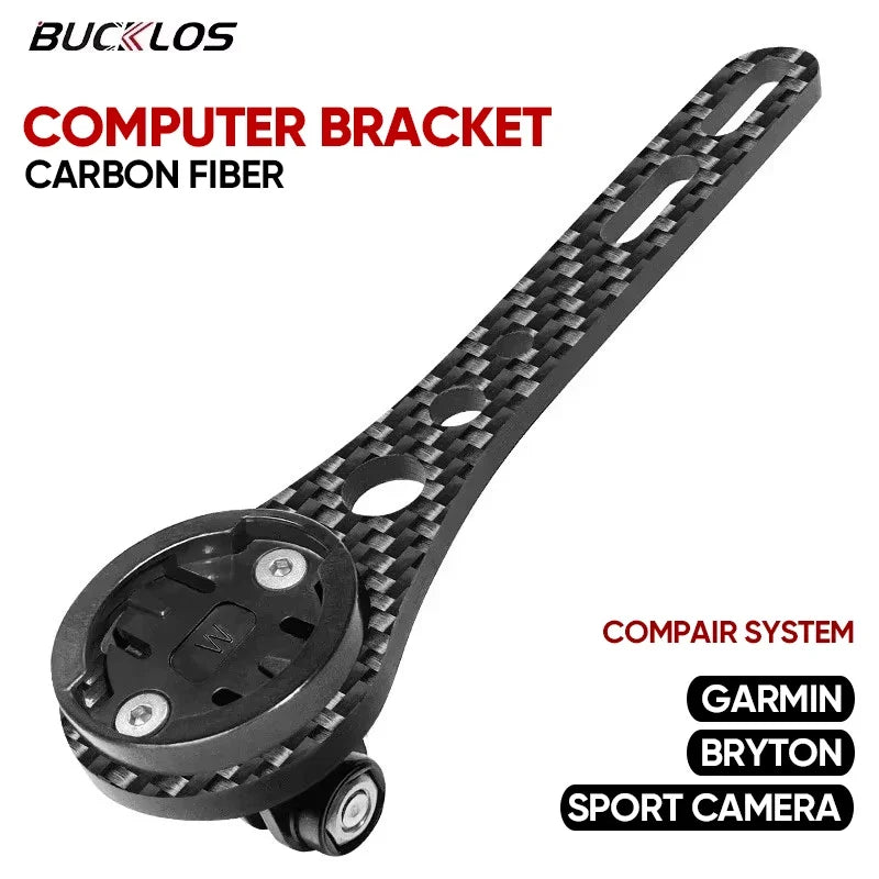 BUCKLOS Carbon Fiber Bike Computer Mount for Garmin GPS