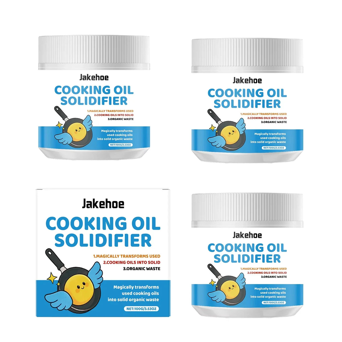 JAKEHOE Cooking Oil Solidifier Powder | Grease Hardener 20g