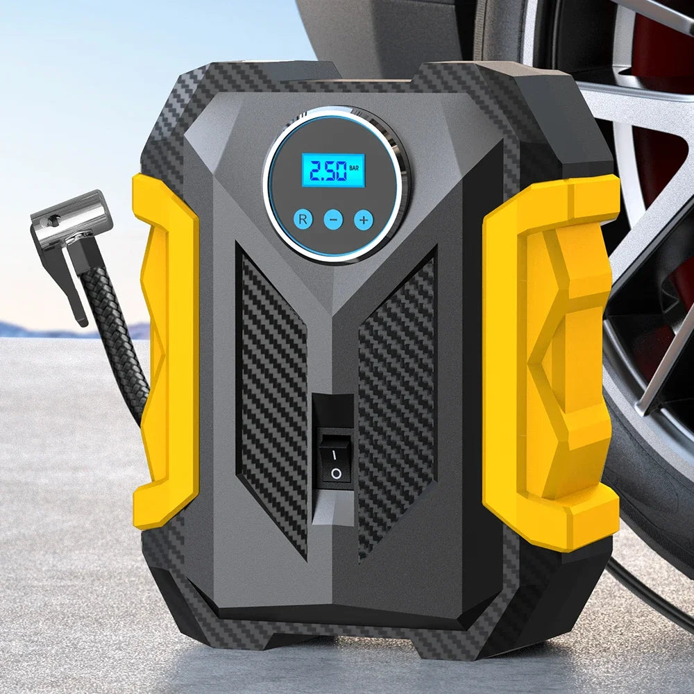 Portable Digital Tire Inflator – Car Air Compressor & LED Light